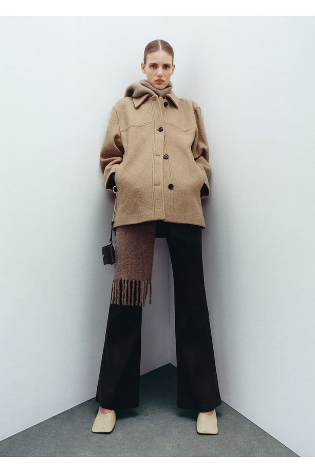 Oversize yün palto - 5