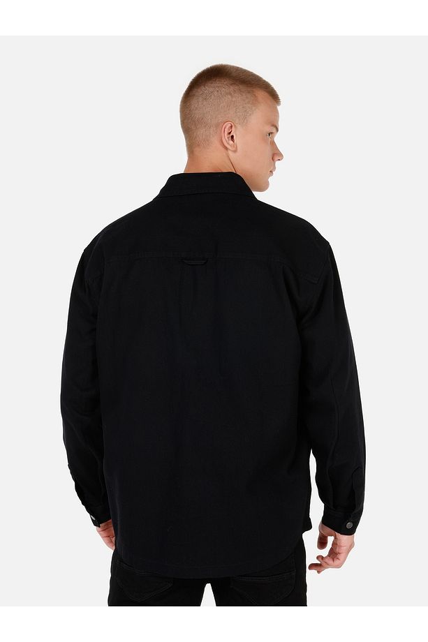 Regular Fit Siyah Erkek Uzun Kol Gömlek CL1070137 - 2