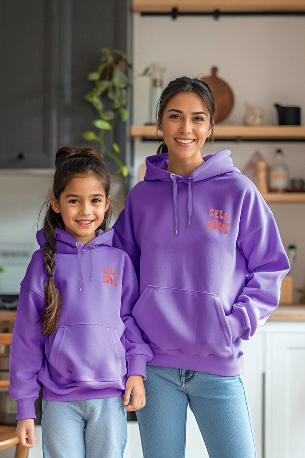 Purple Girl's Back Printed Knitted Mini Me Sweatshirt Tkdaw25Sw00047