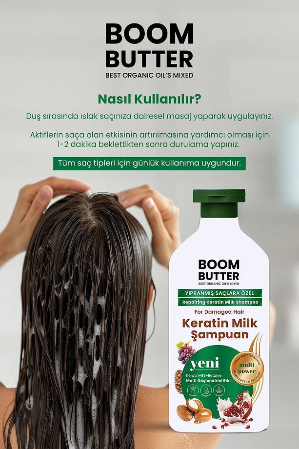 Multifonksiyonel (7 AKTİF) Keratin Milk Şampuan 400 ml - 5