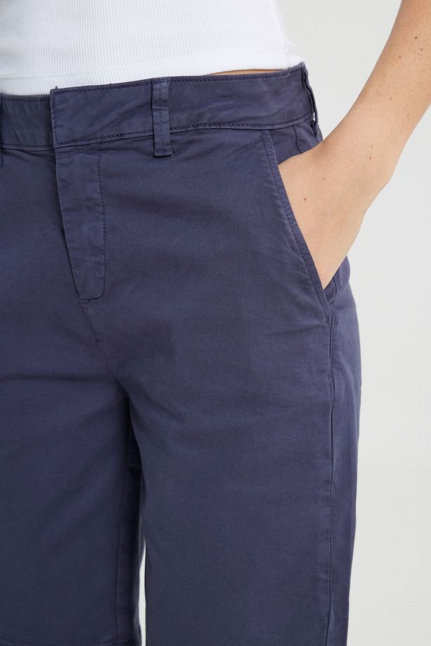 Regular Fit Normal Kesim Normal Bel Lacivert Chino Şort - 6