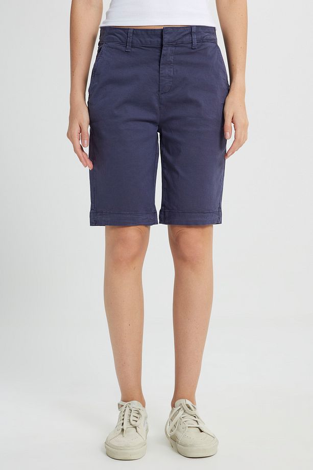 Regular Fit Normal Kesim Normal Bel Lacivert Chino Şort - 4