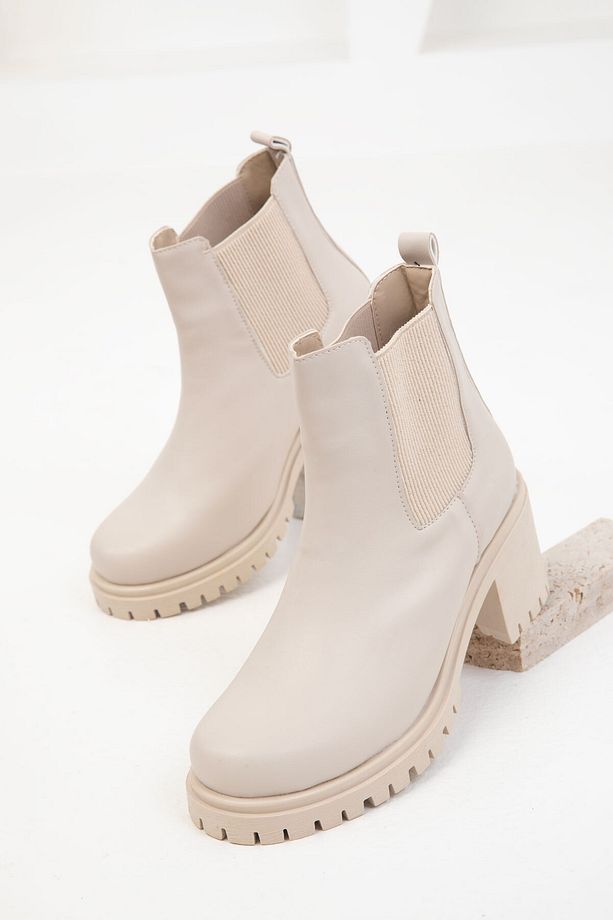 Bej Kadın Bot & Bootie 19677 - 2