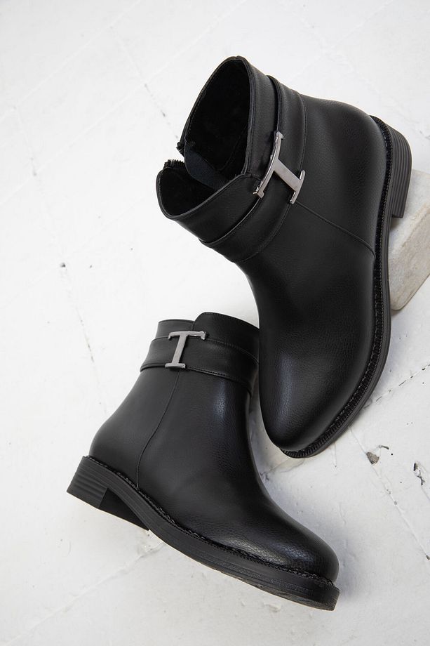 Siyah Kadın Bot & Bootie 19770 - 2