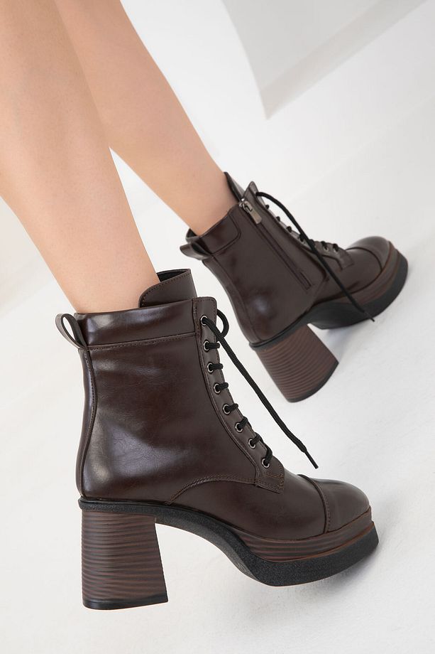 Kahve  Kadın Bot & Bootie 19756 - 1