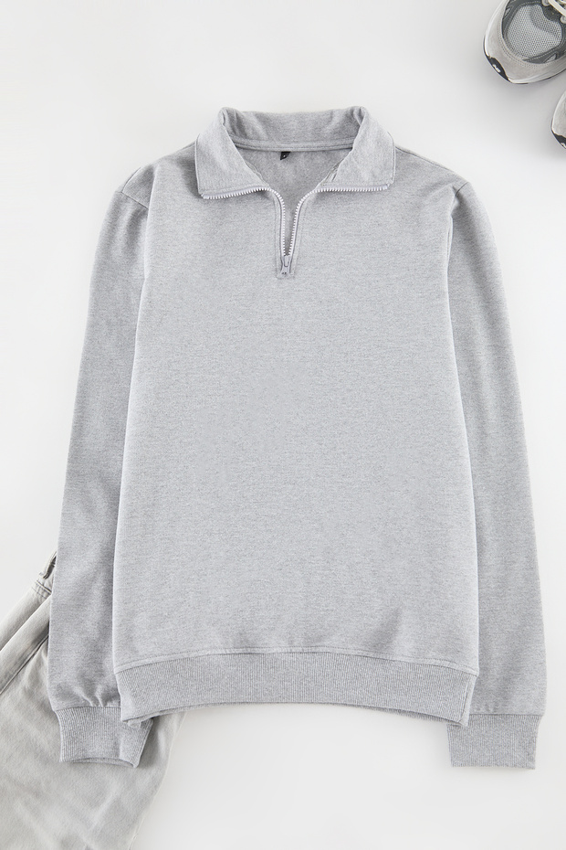Siyah-Kar Melanj 2'li Paket Regular/Normal Kesim İçi Polar/Sıcak Tutan Sweatshirt TMNAW25SW00205 - 5