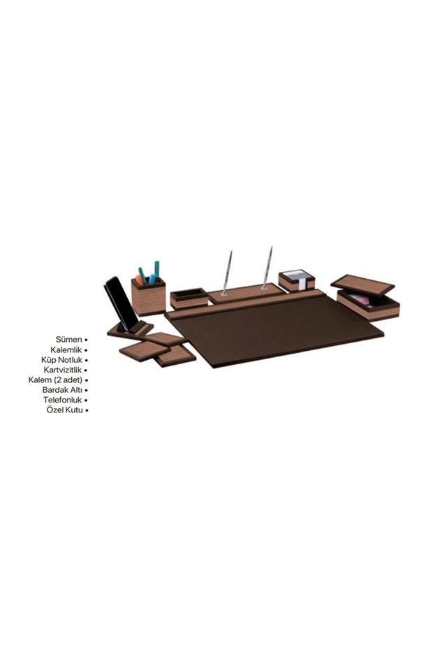 GIPTA 8126 FELIX DESKTOP 9 PARÇA SÜMEN TAKIMI KAHVE-KAHVE - 1