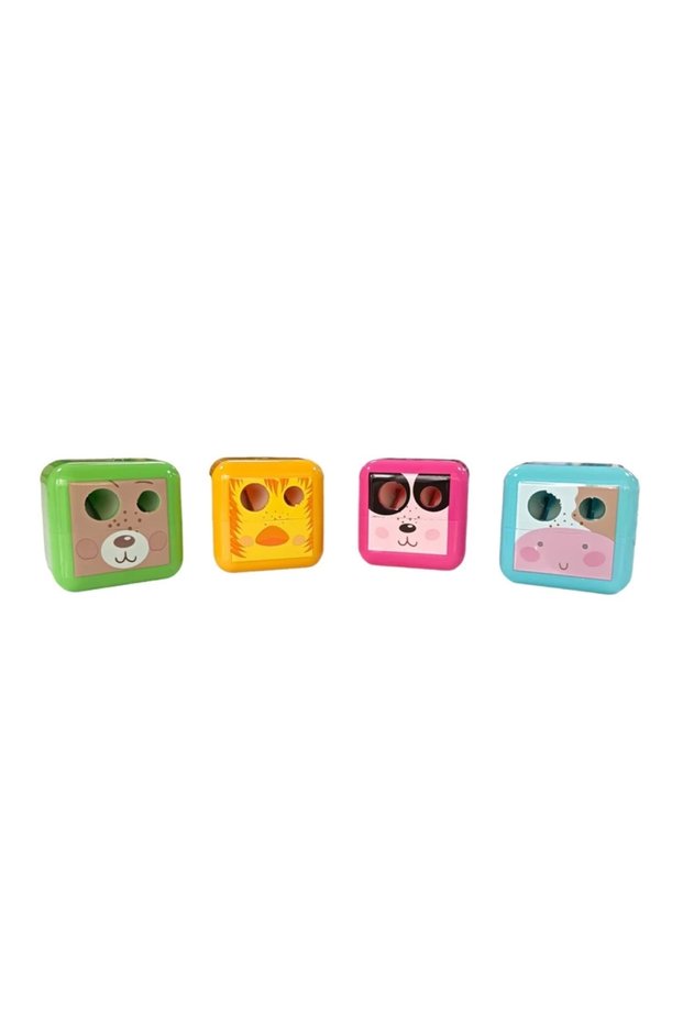 Cubies Double Hole Patterned Pencil Sharpener