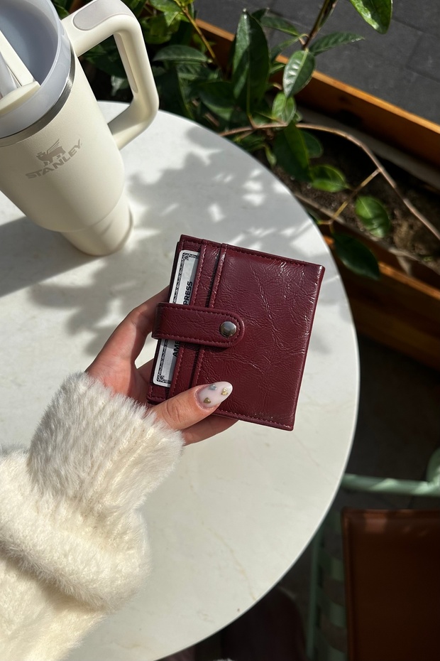 Bordo Cherry Red Cüzdan - 1