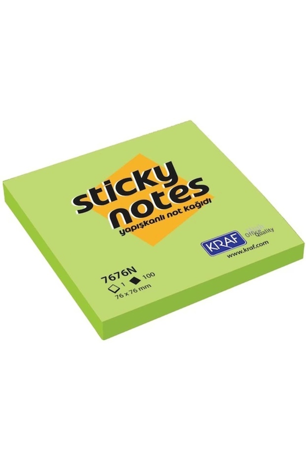 7676n Yapışkanlı Not Kağıdı 76x76 Neon (1 Adet) - 3