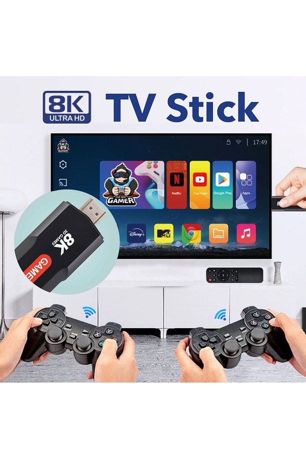 Q9 Game Tv Stick 8k Uyumlu Çift Sistem Android Tvbox Ve Oyun Kutusu 3d - 2
