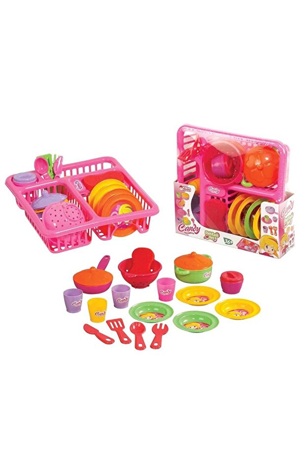 Candy Bulaşık Seti - Pembe