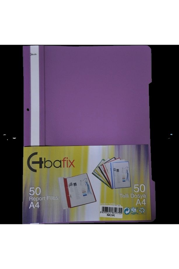 Telli Dosya Plastik Xl Mor A4 - 50'li Paket - 1