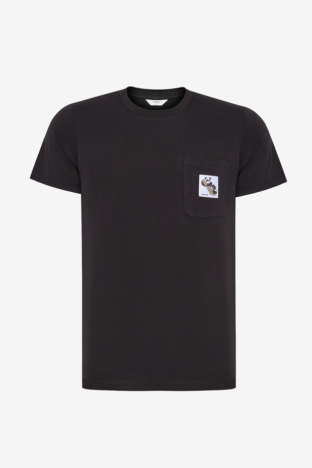 Panda Siyah Şort Pijama Takımı - 2