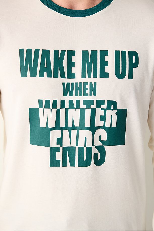 Wake Me Çok Renkli Pantolon Pijama Takımı - 3