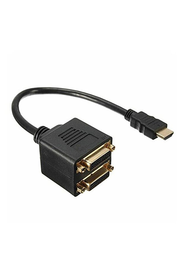 HDMI Male to 2X Dvi 24+5 Female Converter Splitter Cable