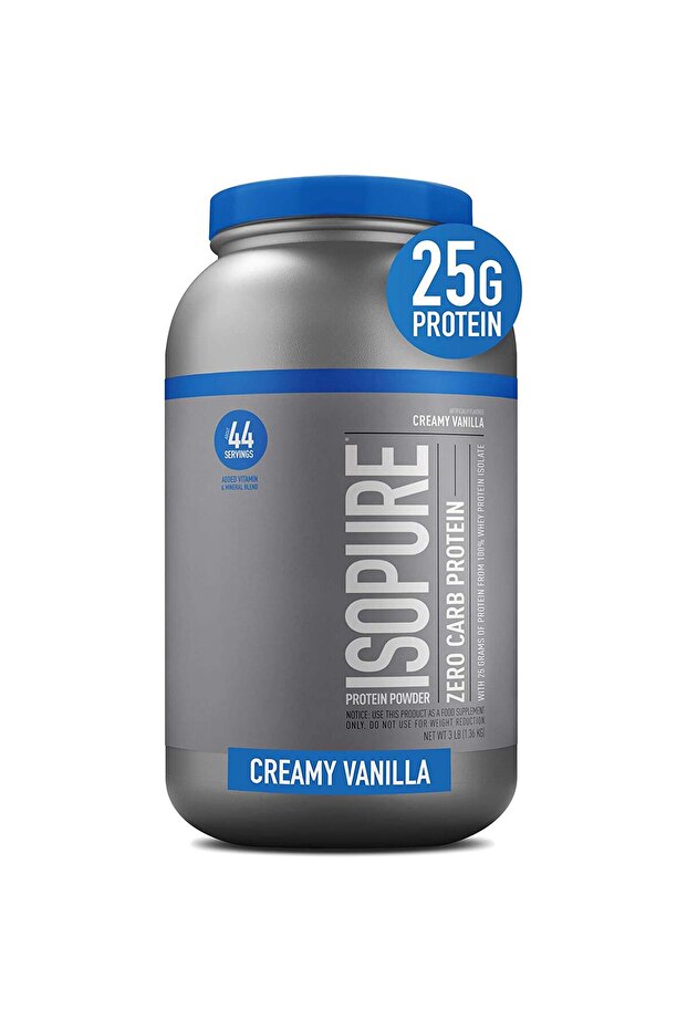 Isopure Zero Carb Protein, Creamy Vanilla, 3 LB
