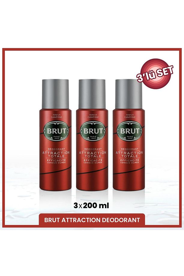 Attraction Erkek Deodorant 200 ml X3 Adet - 1