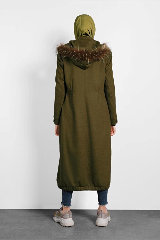 KAPÜŞONU KÜRKLÜ KABAN 90041 - 3