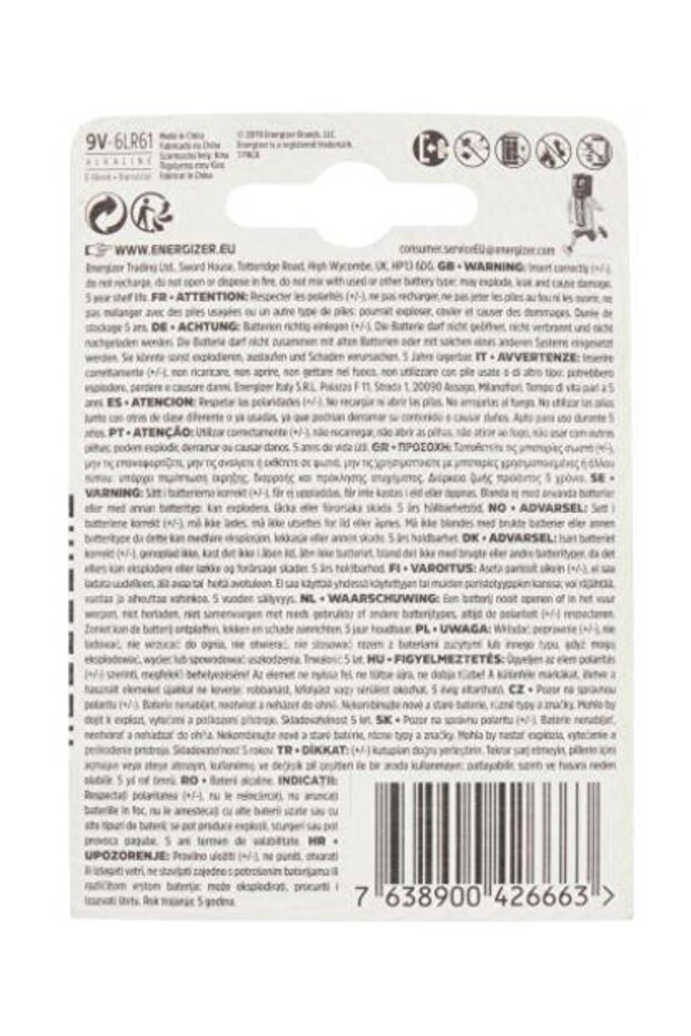 Max Alkalin 9v Pil 6LR61 - 3