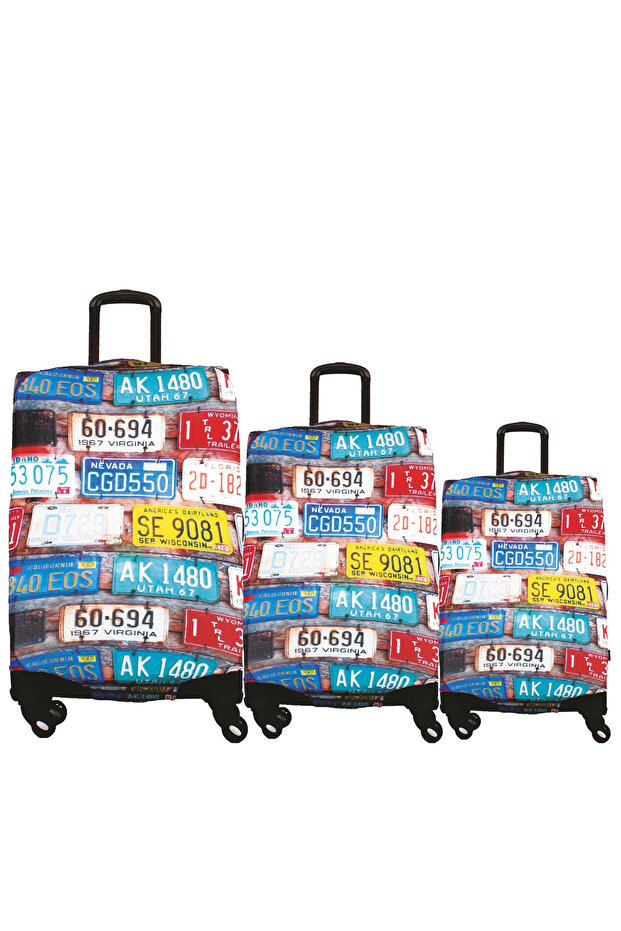 (My#15 Plates) LUGGAGE COVER SET FOR LUGGAGE (CABIN MEDIUM AND LARGE)