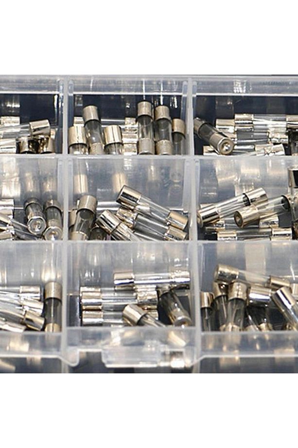 Cam Sigorta Seti 5x20 mm 150 Adet 15 Çeşit 250v Şeffaf Çantada - 3