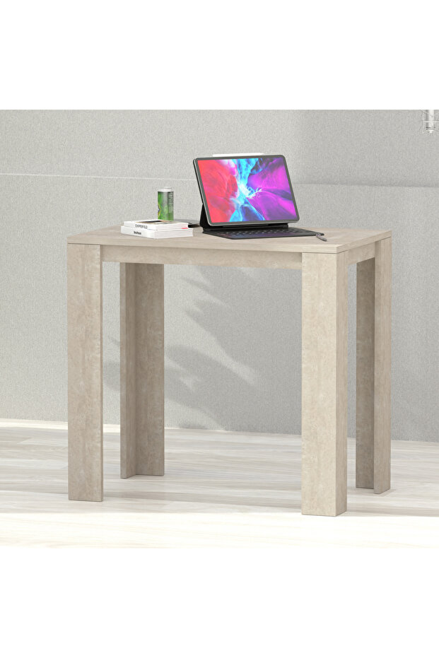 Modern Study Desk Support, Modern Executive Desks Ideal for Office, Home - White Concrete