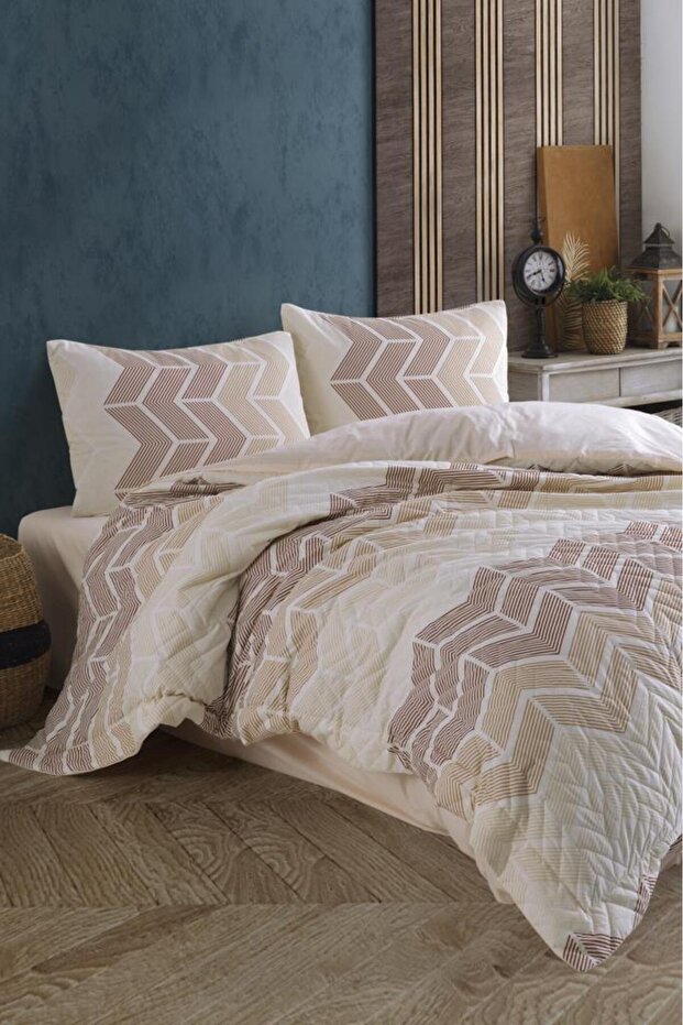 Ahlem Double Four Seasons Duvet Cover Set Brown