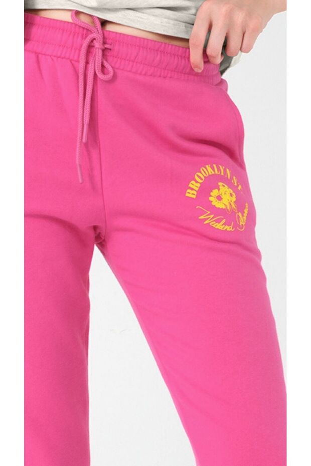 Pink Women's Sweatpants - Pockets and Cuffs
