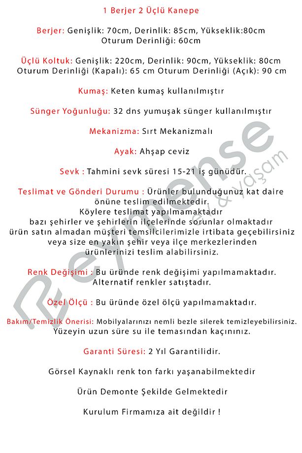 Mocha Koltuk Takımı 3+3+1 - 8