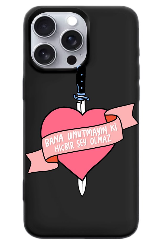 iPhone 16 Pro Max Black Inside Velvet Don'T Forget Girl Power Patterned Silicone Phone Case