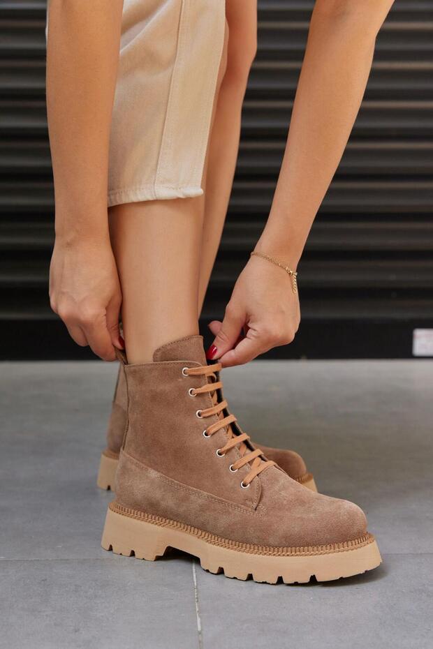 Fiesta Taba Süet Hakiki Deri Kadın Bot - 5