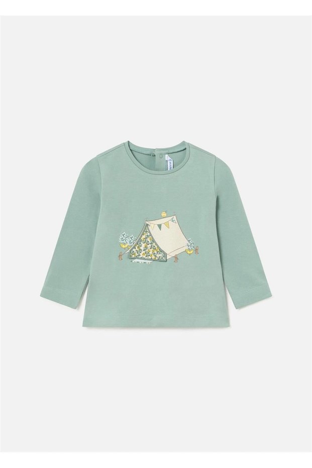 Baby Girl Long Sleeve T-Shirt Green 2054