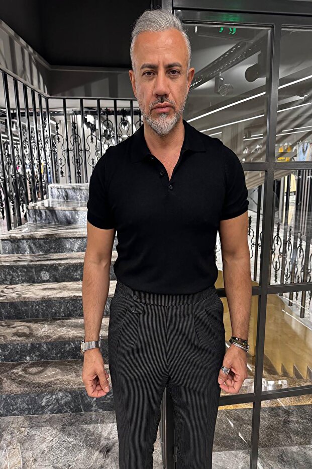 DÜĞMELİ  POLO YAKA KISA KOL TRİKO - 1