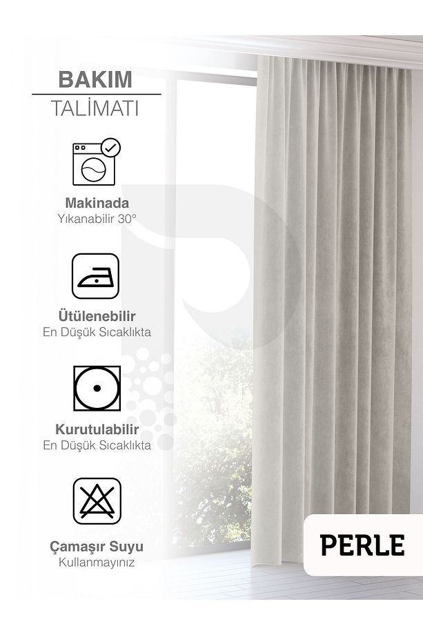 Home Daily Series Ekru Rengi Ada Fon Perde - 6