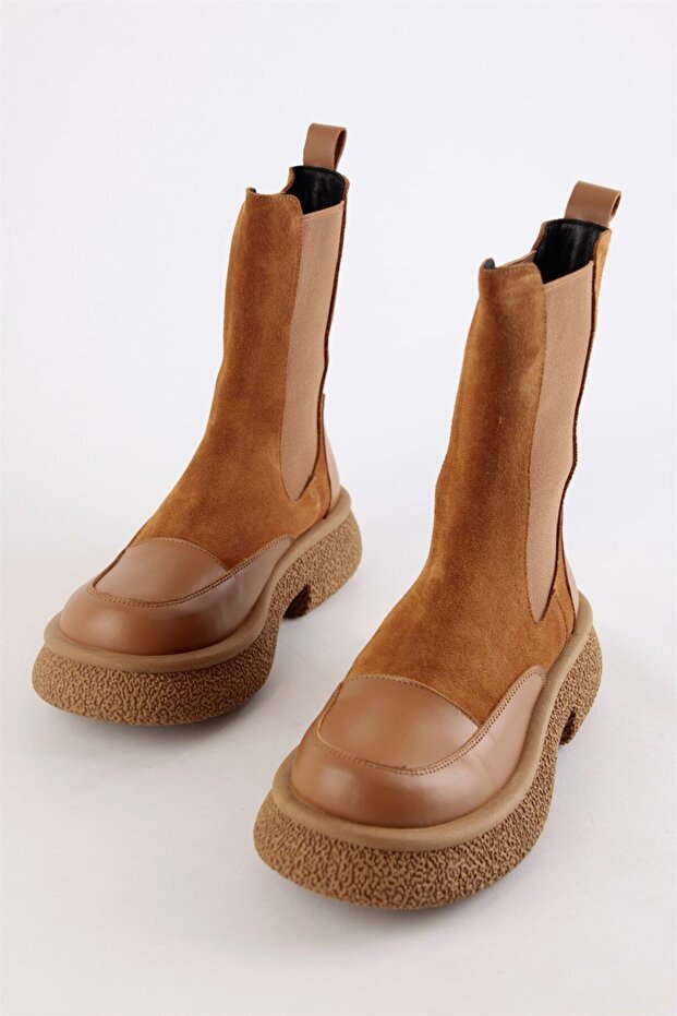 Rose Taba Süet Deri Kadın Bot - 7