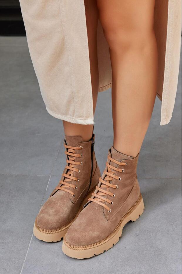 Fiesta Taba Süet Hakiki Deri Kadın Bot - 1