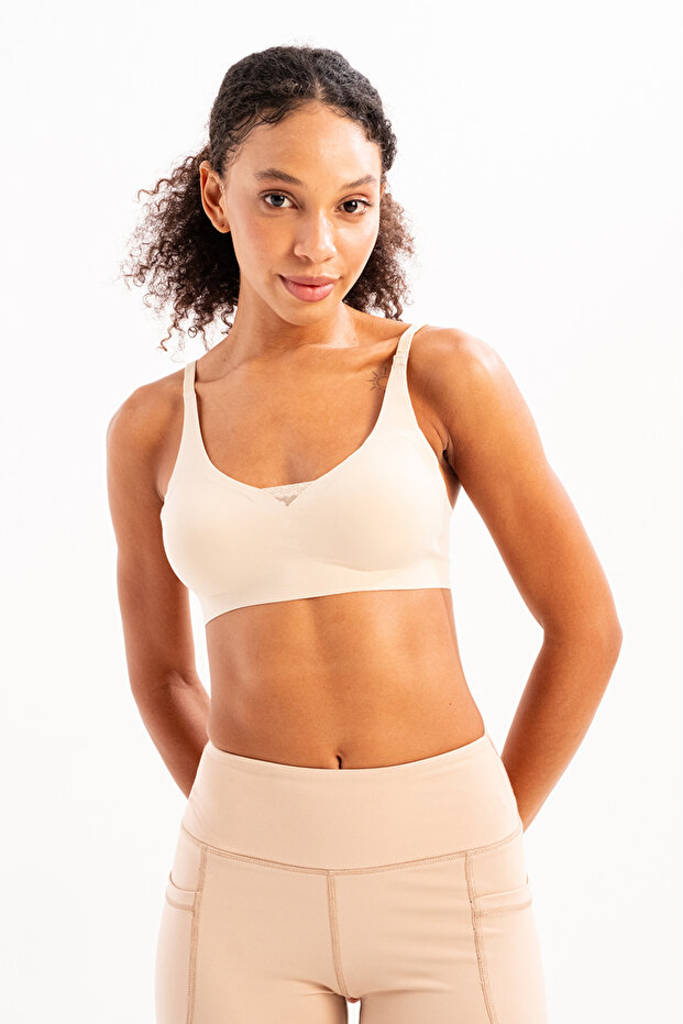 Seamless Gathering Bra with Removable Pads and Support Women's Laser Bra - Flux