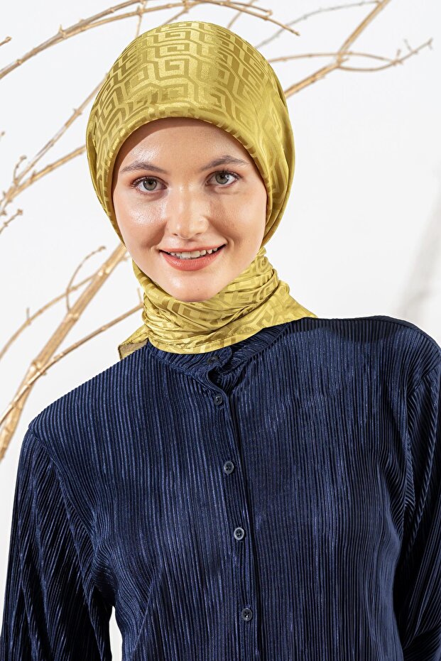 وشاح جاكار منقوش بالفسيفساء للسيدات