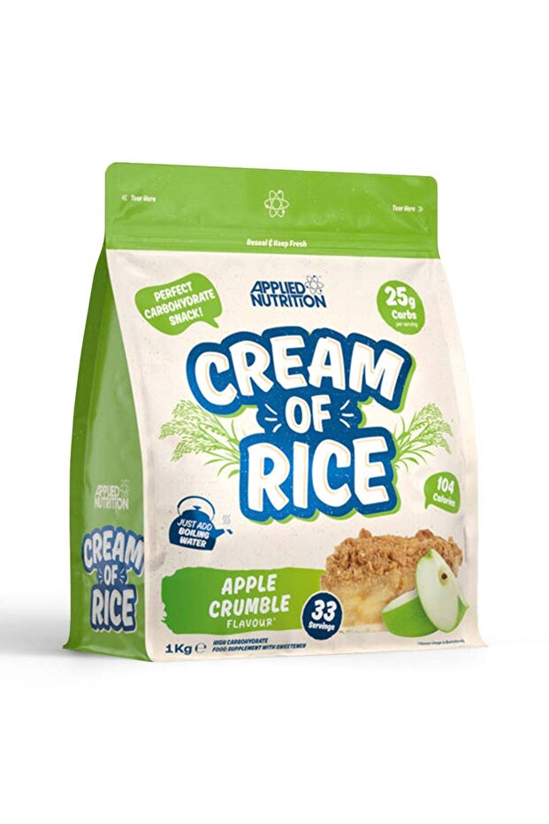 Cream Of Rice, Apple Crumble, 1 Kg | High Carbohydrate | Source Of Energy For Breakfast & Snacks