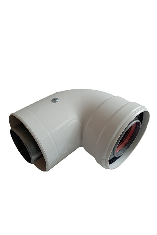 90 Derece Hermetik Kombi Baca Dirseği şofben baca dirseği - 4