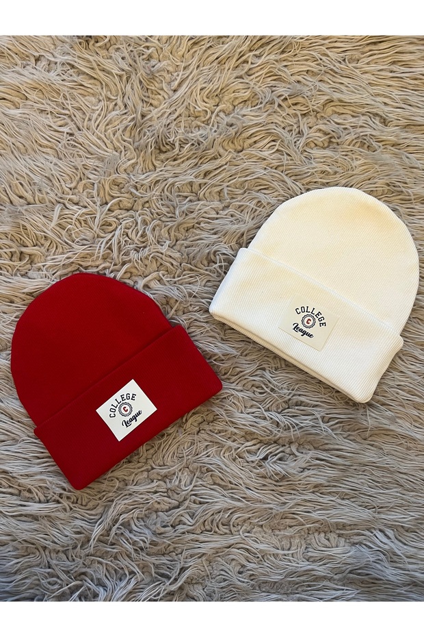 Pack of 2 Flexible Rib College Leaauge Beanie