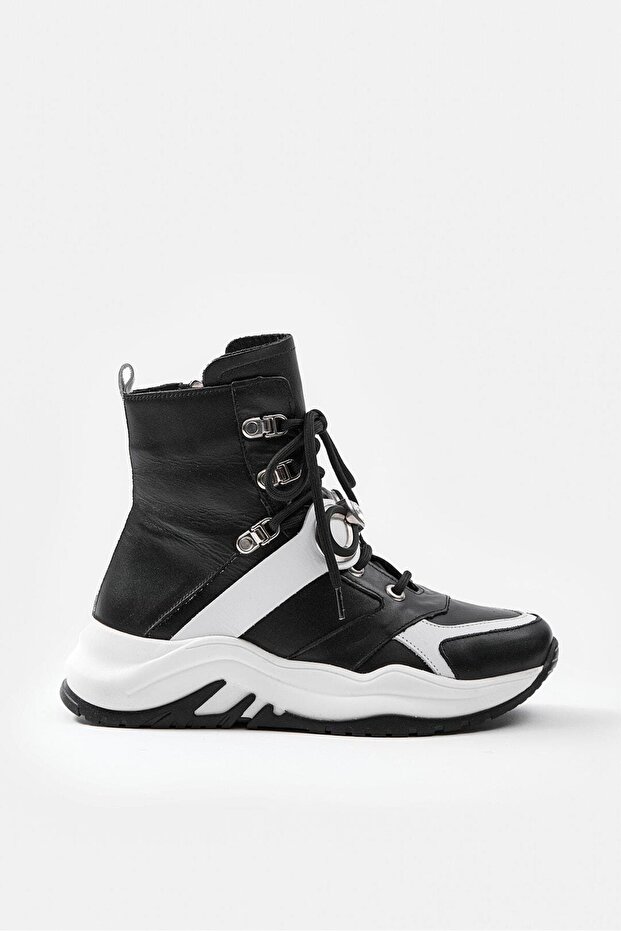 Jane Siyah Hakiki Deri Kadın Bot - 1