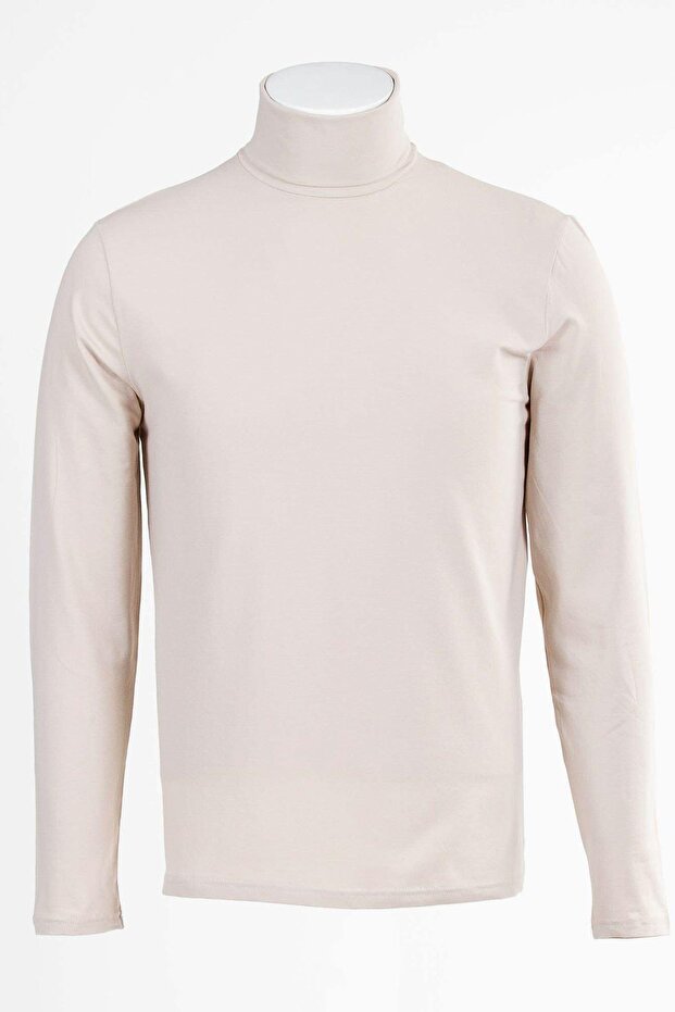 Plain Beige Fisherman Combed Cotton Badi
