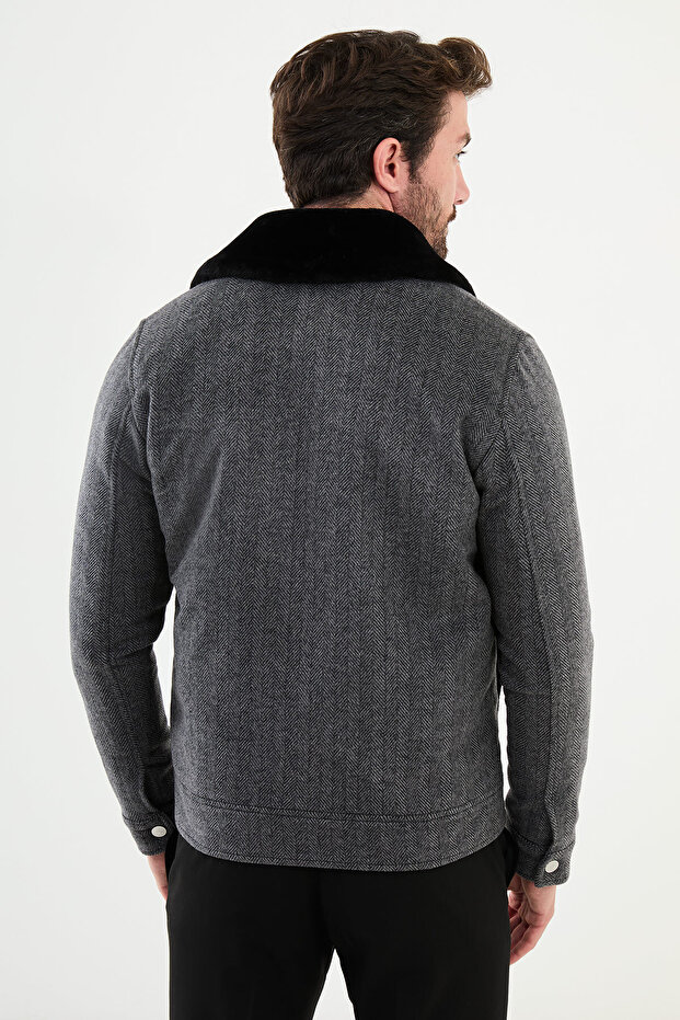 MONT GÖMLEK KÜRKLÜ YAKA - 4