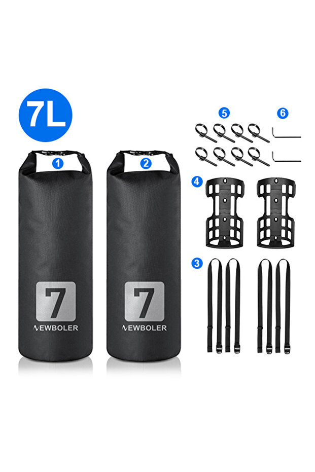 7Lx2 3L/7L Bike Fork Bag Waterproof Roll Top Dry Bag Bicycle Fork Bag Cycling Pack Bike Pannier New
