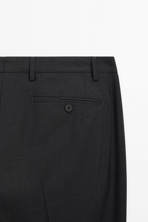 %100 yün klasik pantolon - 8