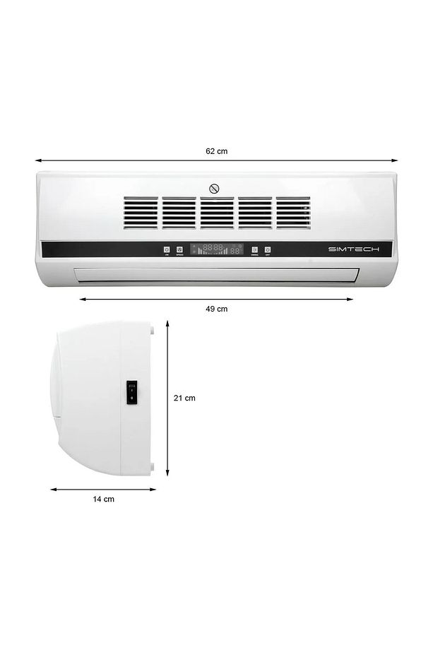 KM-1717-HCY Duvar Tipi Fanlı Seramik Isıtıcı Ve Vantilatör - 3