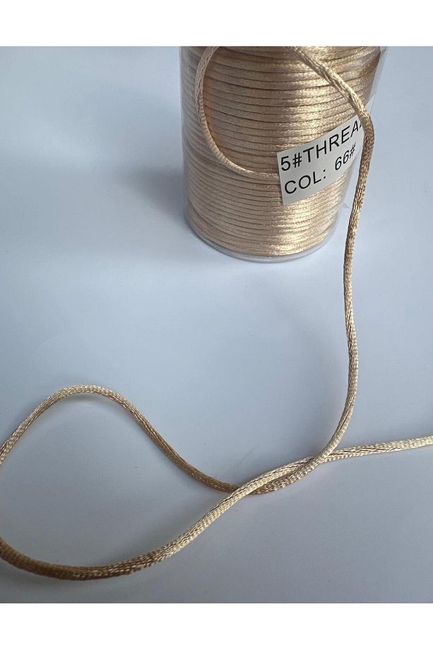 100 Metre (BOBİN)- 1 Mm Floş Ip,(SIÇAN KUYRUĞU) Bileklik Ipi , Renkli, Takı ,bujiteri Ipi - 3