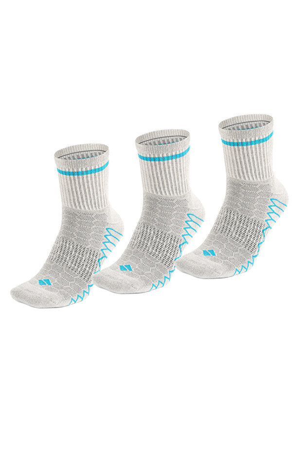 Odor-Free Running and Walking Women's Cobalt blue Socket Silver Socks - Pack of 3